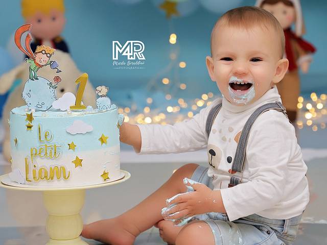 SMASH THE CAKE e ENSAIO ANIVERSÁRIO de Smash the cake Pequeno Principe Liam 