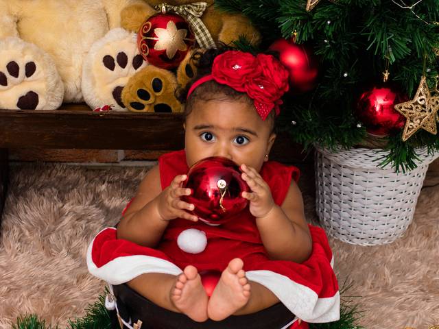 NATAL de Lara - 11 meses Ensaio de Natal