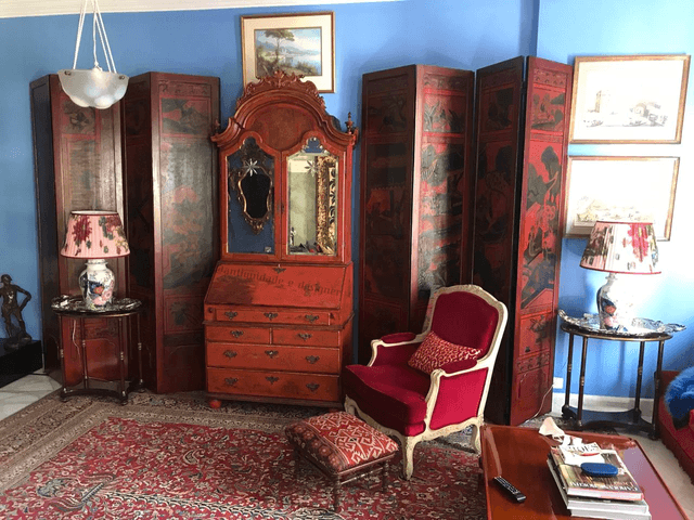 restauro  de Trumau inglês com laca em Chinoiserie ...Século XVIII ...