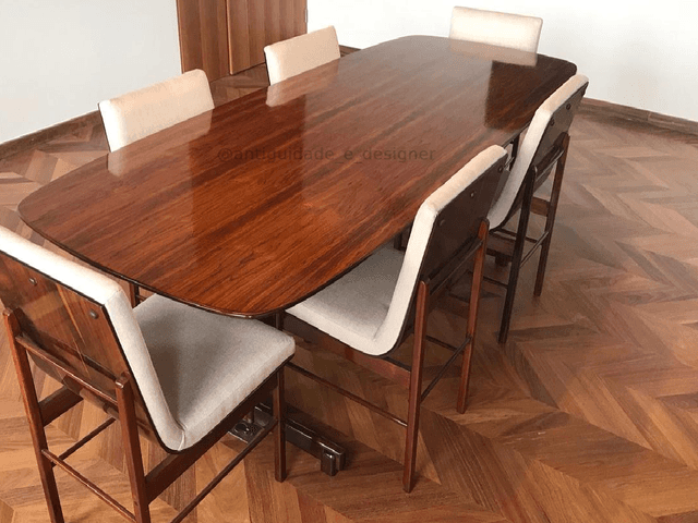 restauro  de Mesa e cadeiras em jacarandá ...