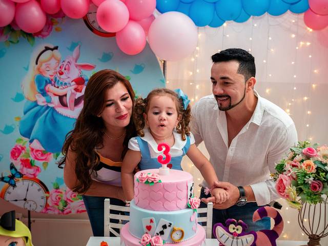 Aniversário Infantil de Aniversário Alice 3 anos