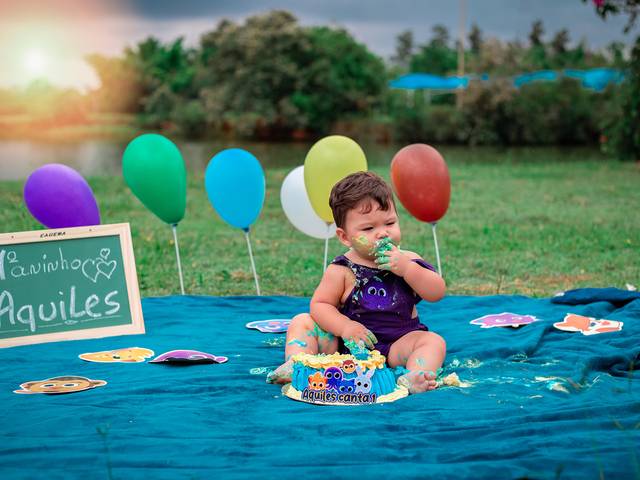 Ensaio Infantil de Smash The Cake - Aquiles