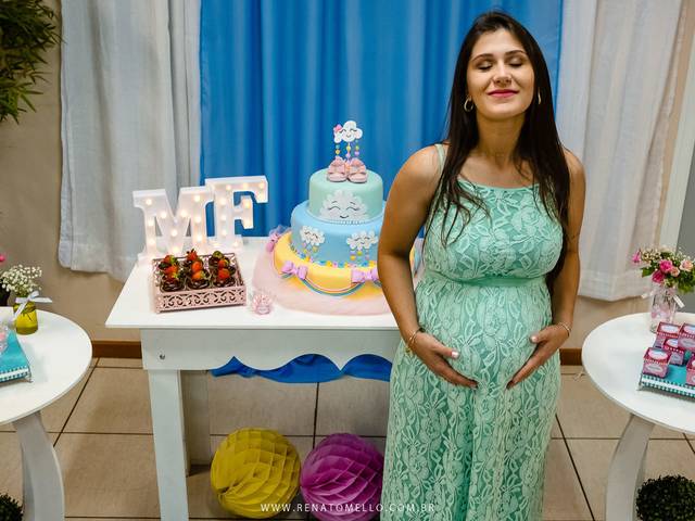 Gestante de Chá Fralda Maria Flor