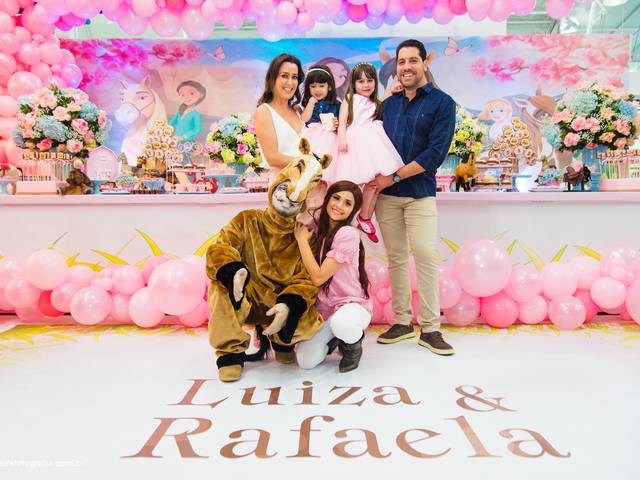 ANIVERSÁRIO de LUIZA 5 ANOS e RAFAELA 3 ANOS