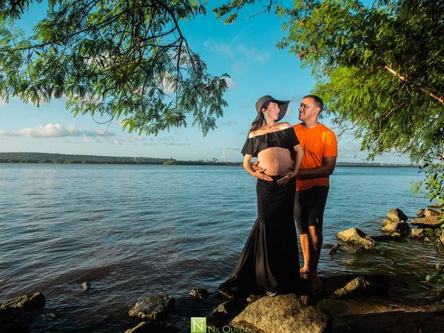 Gestante de Thiale, Cris e Bento 