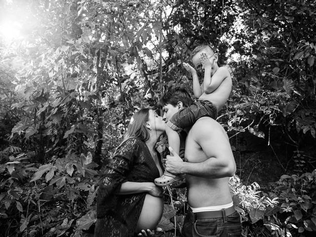 Gestante de Kelly, João, Rhuan e Júlia