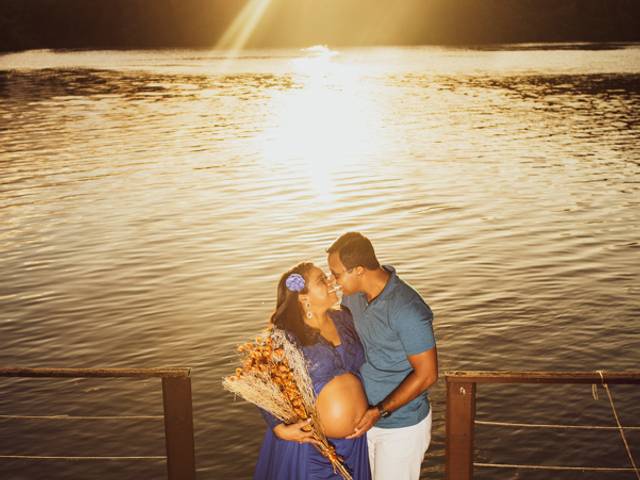 Gestante de Kelly e Igor esperando a chegada do pequeno Hugo