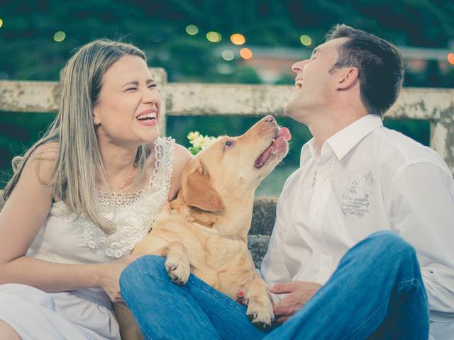 Ensaio Casal de Adriane e Marcio - Ensaio com o pet