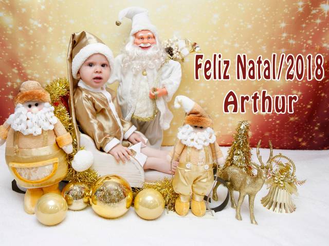 Fotos de Natal de Arthur e Nicolas