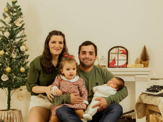 Família  de Sessão fotográfica natal 