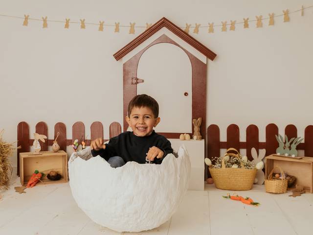 Bebés de Sessão de Páscoa - estúdio fotográfico