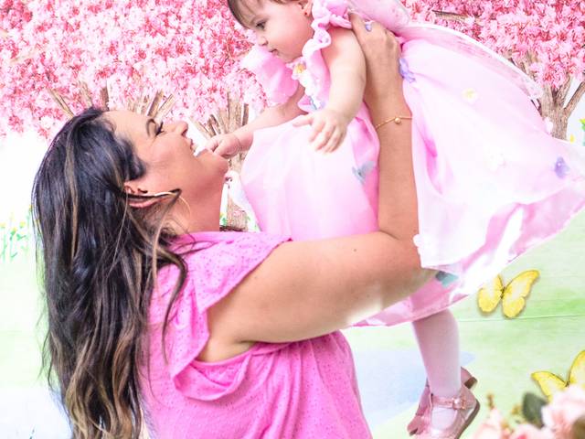 Aniversário Infantil de Aniversário de 01 Ano da Luna