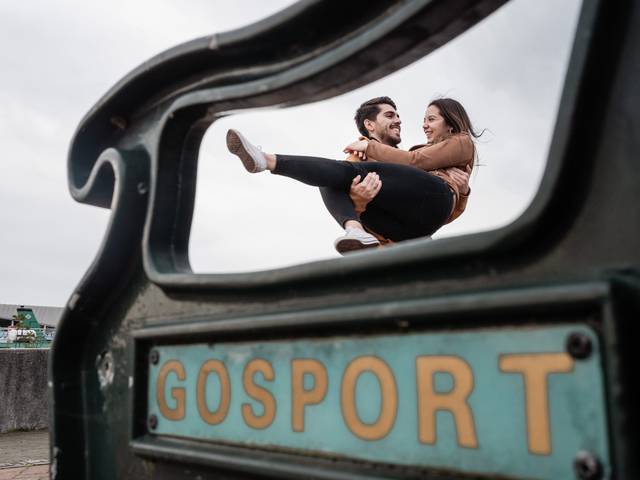 Sessões de Namorados de Sessão de Namorados em Gosport, Inglaterra | Cátia&João