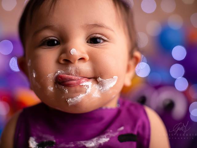 Smash The Cake de Smash the Cake Bolofofos do Victor | Ensaio de Bebê com Bolo