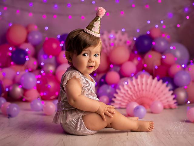 Ensaio de 1 Aninho de Ensaio de aniversário da Maria Alice e seu Mundo Rosa e Lilás