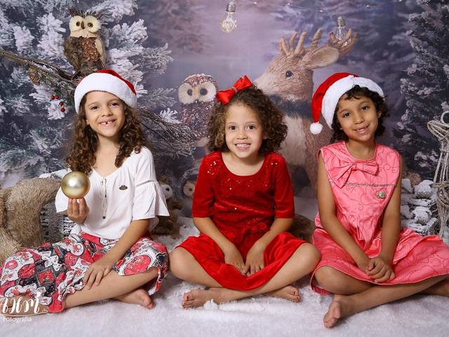 Ensaio Aleatório de Ana Beatriz, Isabella e Ana Clara - Ensaio de Natal 