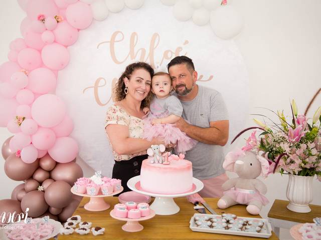 Aniversário Infantil de Chloe Charlotte - Festa 1 Ano