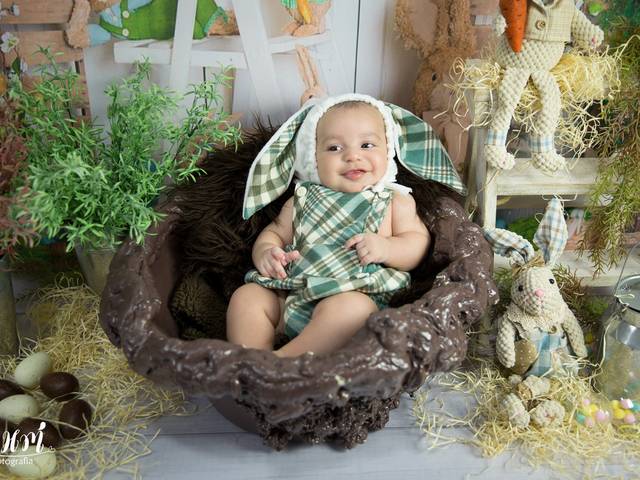 Acompanhamento Mensal de Pedro Emanuel - 3 Mês - Mini Ensaio Páscoa