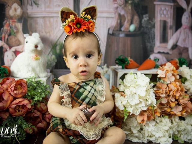 Acompanhamento Mensal de Luana 8º Mês - Mini Ensaio de Páscoa