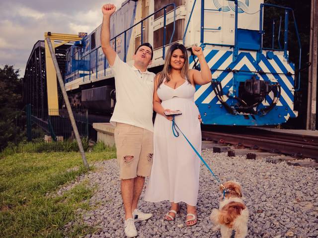 Família & Gestante de Ensaio Revelação Jake e Tadeu