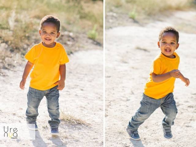 infantil de fotos de familia en exterior con Yared