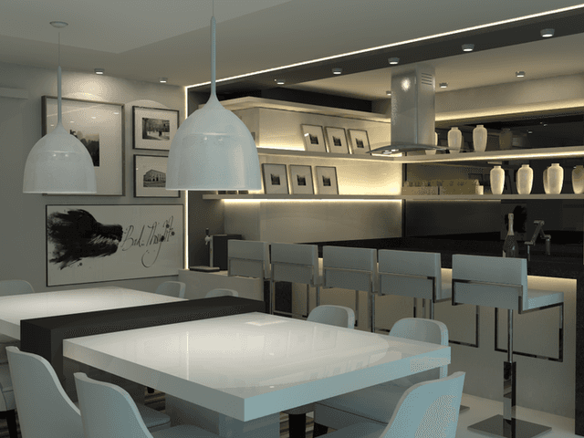 Interiores de Interiores residência C+M