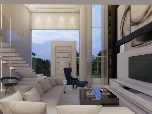 Interiores de Projeto de Interiores de residência unifamiliar