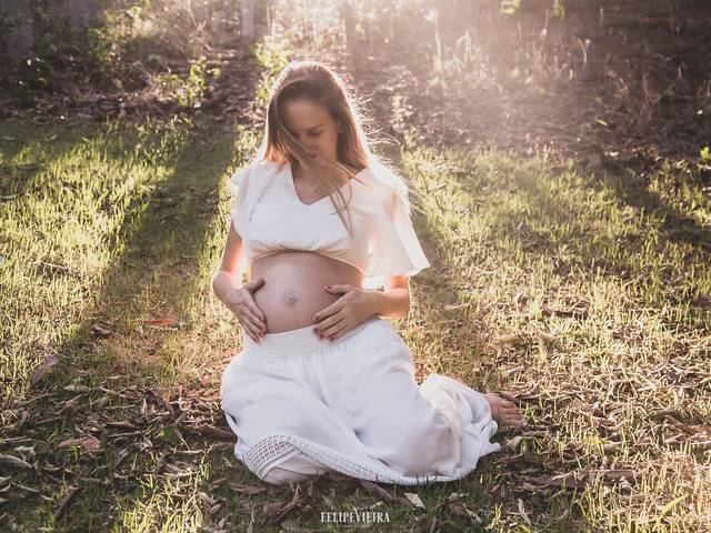 gestantes de Brenda - esperando a Melina com a família