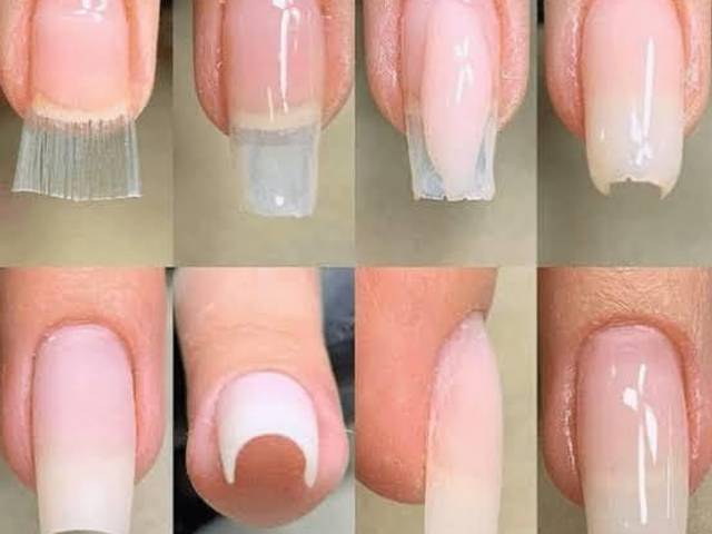 manicure de alongamento fibra de vidro