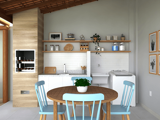 Arquitetura e Interiores de Área Gourmet G|N