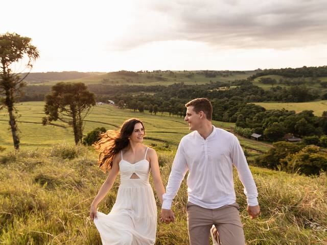 Ensaios de casais de Franciele e Edenilson