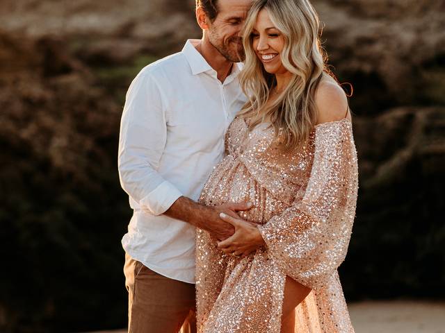 grávidas de Celebrando a Família e a Gravidez na Praia