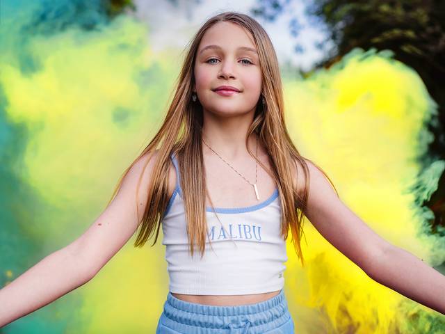 crianças de Bella, uma sessão creativa