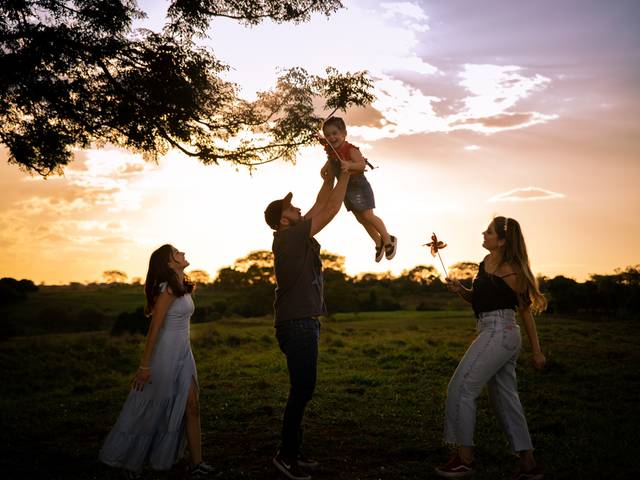 Ensaio de família de Ensaio família e um por do sol