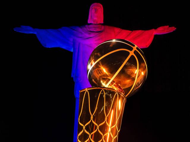 Outros de Fotografia Still Troféu Larry O’Brien NBA no Cristo Redentor