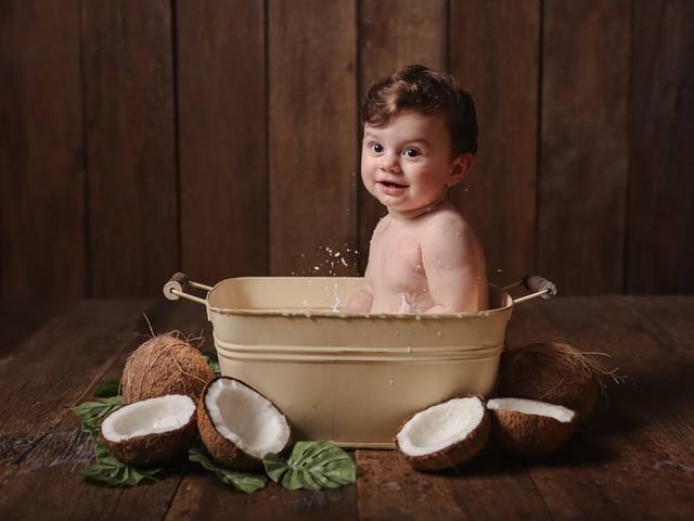Banho de Leite de Kauê 12 meses