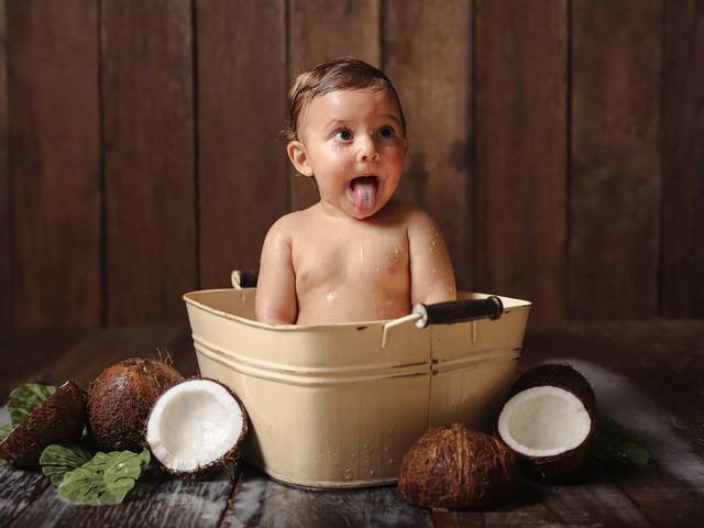Banho de Leite de Augusto 12 meses