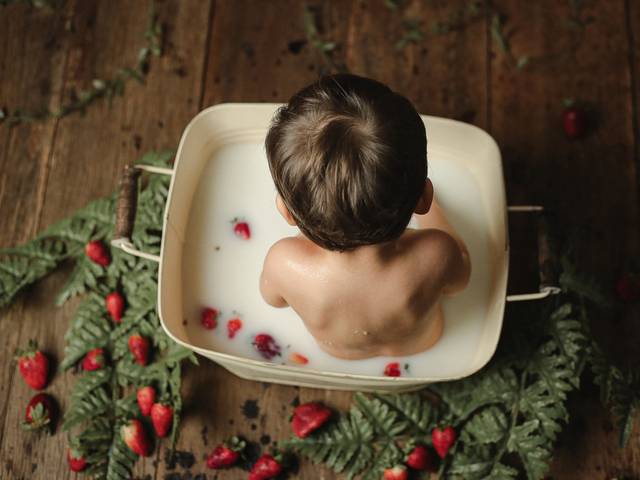 Banho de Leite de Gabriel 12 meses