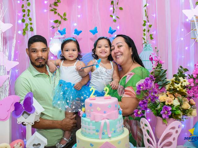 Aniversário de Melina e Betina 2 ano