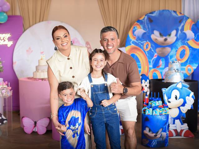 Aniversário de Analu 8 anos Gael 4 anos