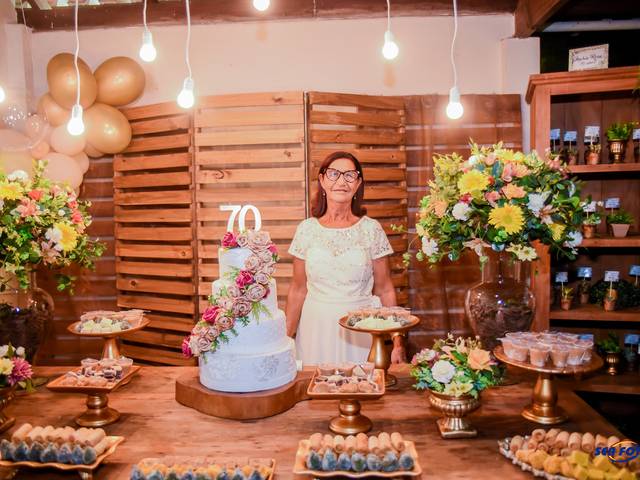 Aniversário de Maria rosa 70 anos