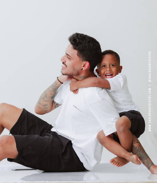 Ensaios e Editoriais de Dia dos Pais: Emanuel e Zack