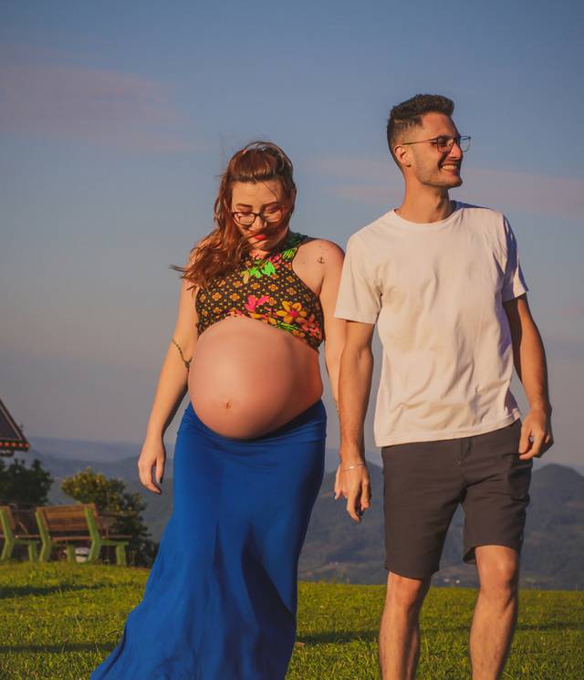 Gestantes de Cassi e Raul, à espera do Vicente