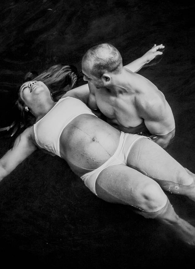 Ensaios de Kércia e Júnior esperando Théo