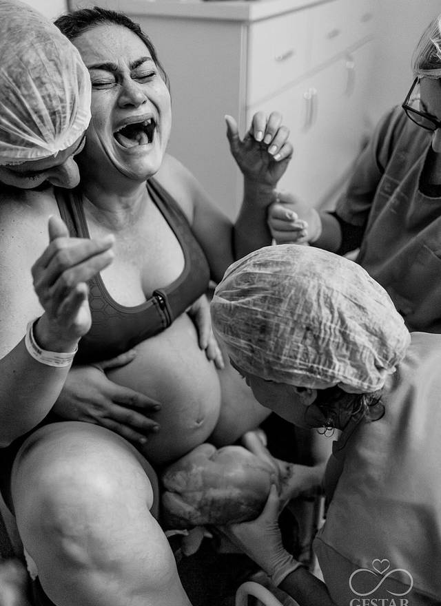 Gestante de Fotografia documental de nascimento: a chegada de Elena