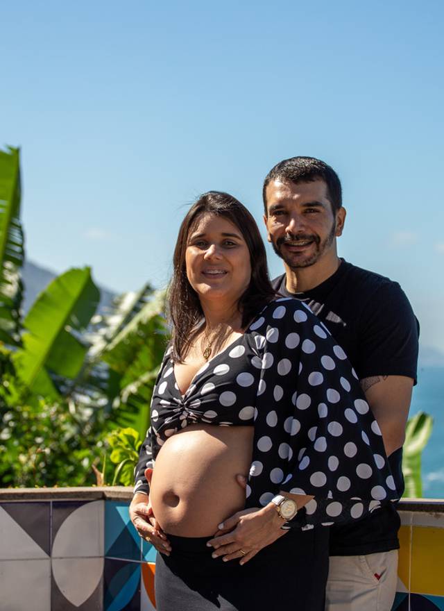 Newborn de Ensaio de grávida com Aline Aquino