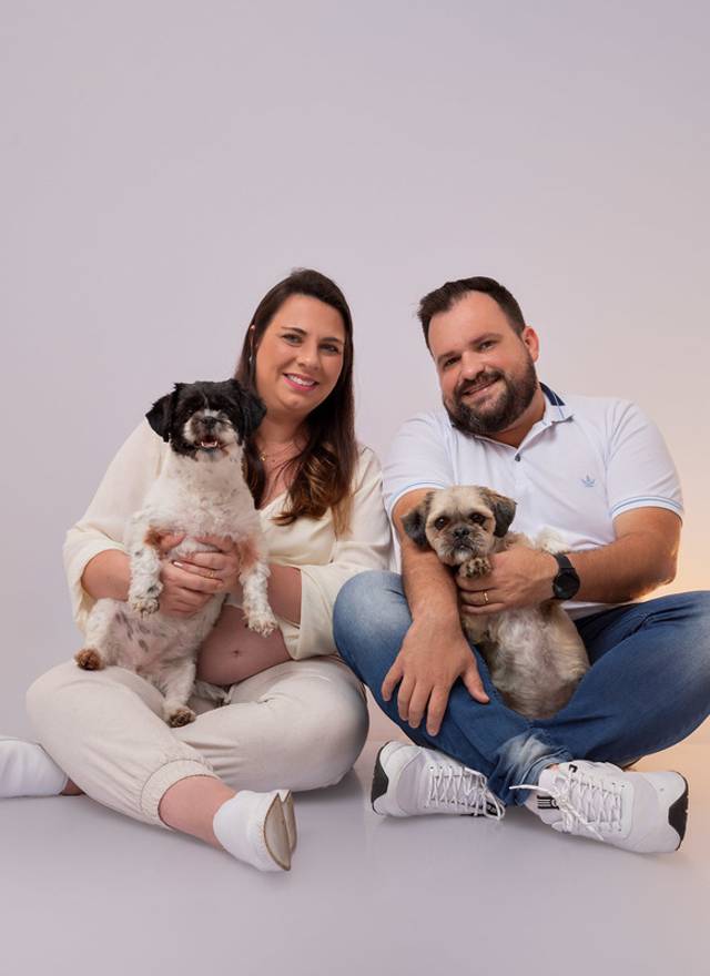 Gestante de Ensaio Gestante Estúdio: Thaís