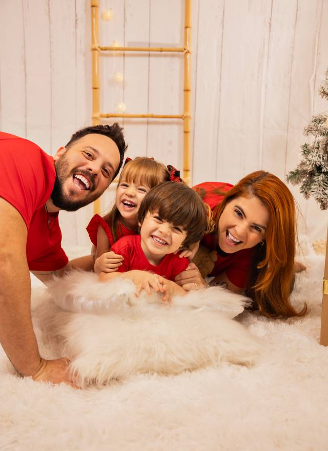 Família de Ensaio de Natal 2023 - Mari e os Gêmeos