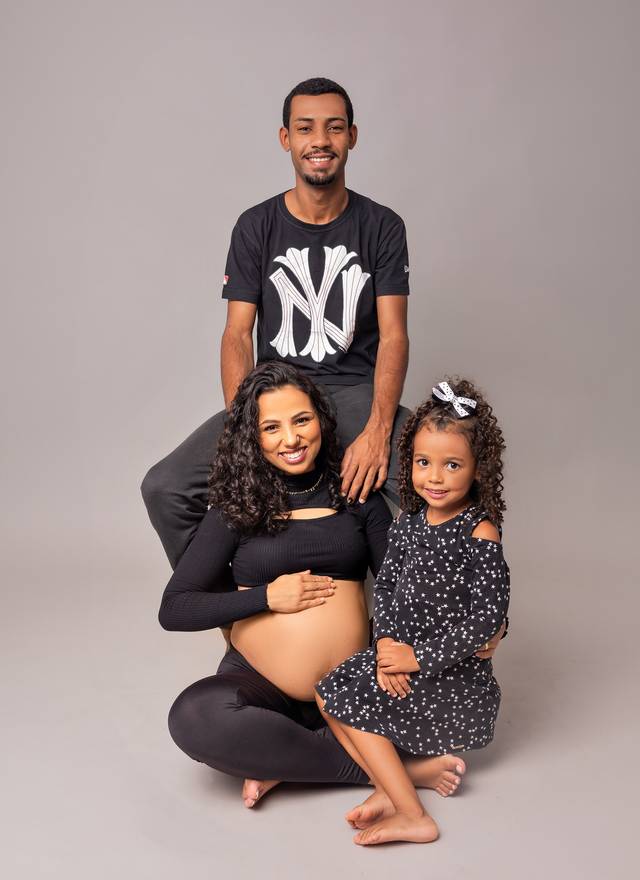 Gestante de Ensaio Gestante Estúdio: Gaby & Lucas