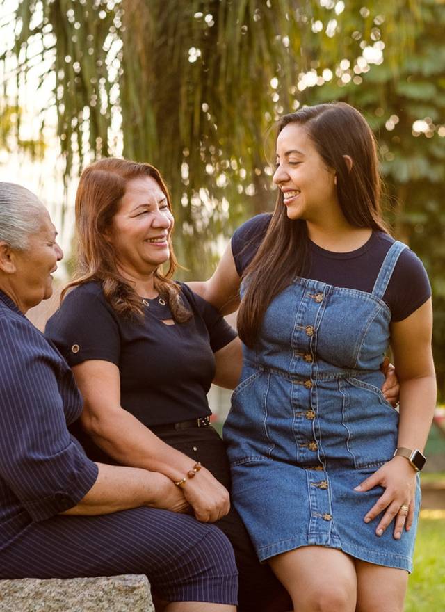 Familia de Raphaela, Roseni e Vó Geralda